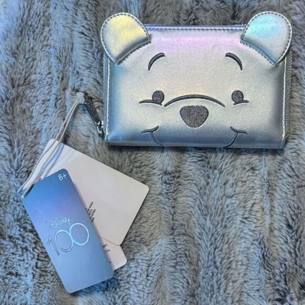 Loungefly Disney 100 Winnie The Pooh platinum Zip-Around Wallet